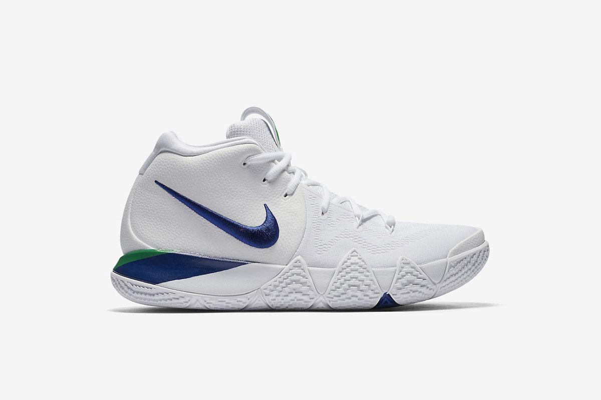 Kyrie 4 blue and on sale white